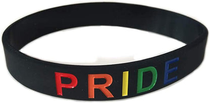 JOYID Pride Gay Rainbow Bracelets Silicone Rubber Wristbands Bracelets Apparel & Accessories > Jewelry > Bracelets RUIXIN 1pc  