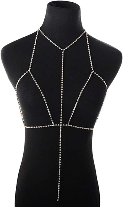 Nicute Party Bra Chains Rhinestone Body Chain Body Jewelry for Women and Girls Apparel & Accessories > Jewelry > Body Jewelry Nicute   