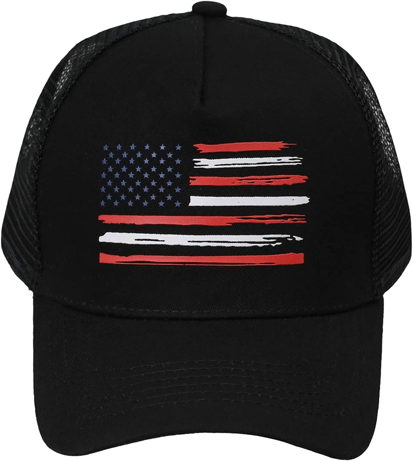 VIONLAN Baseball Cap American Flag Trucker Hat for Men Women 3D Embossed Logo Adjustable Outdoor Mesh Snapback Hat Apparel & Accessories > Clothing Accessories > Hats VIONLAN   