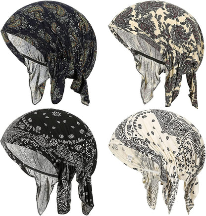 Summer Chemo Scarf Lightweight Silky Beanie Ruffle Cap Cancer Headwear for Womens Apparel & Accessories > Clothing Accessories > Headwear DancMolly Style B  