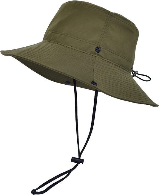 ENJOYFUR Womens Wide Brim Sun Hats with Sun Protection Summer Outdoor UPF Hat Unisex Mens Fishing Camping Hats Apparel & Accessories > Clothing Accessories > Hats ENJOYFUR Army Green Large 