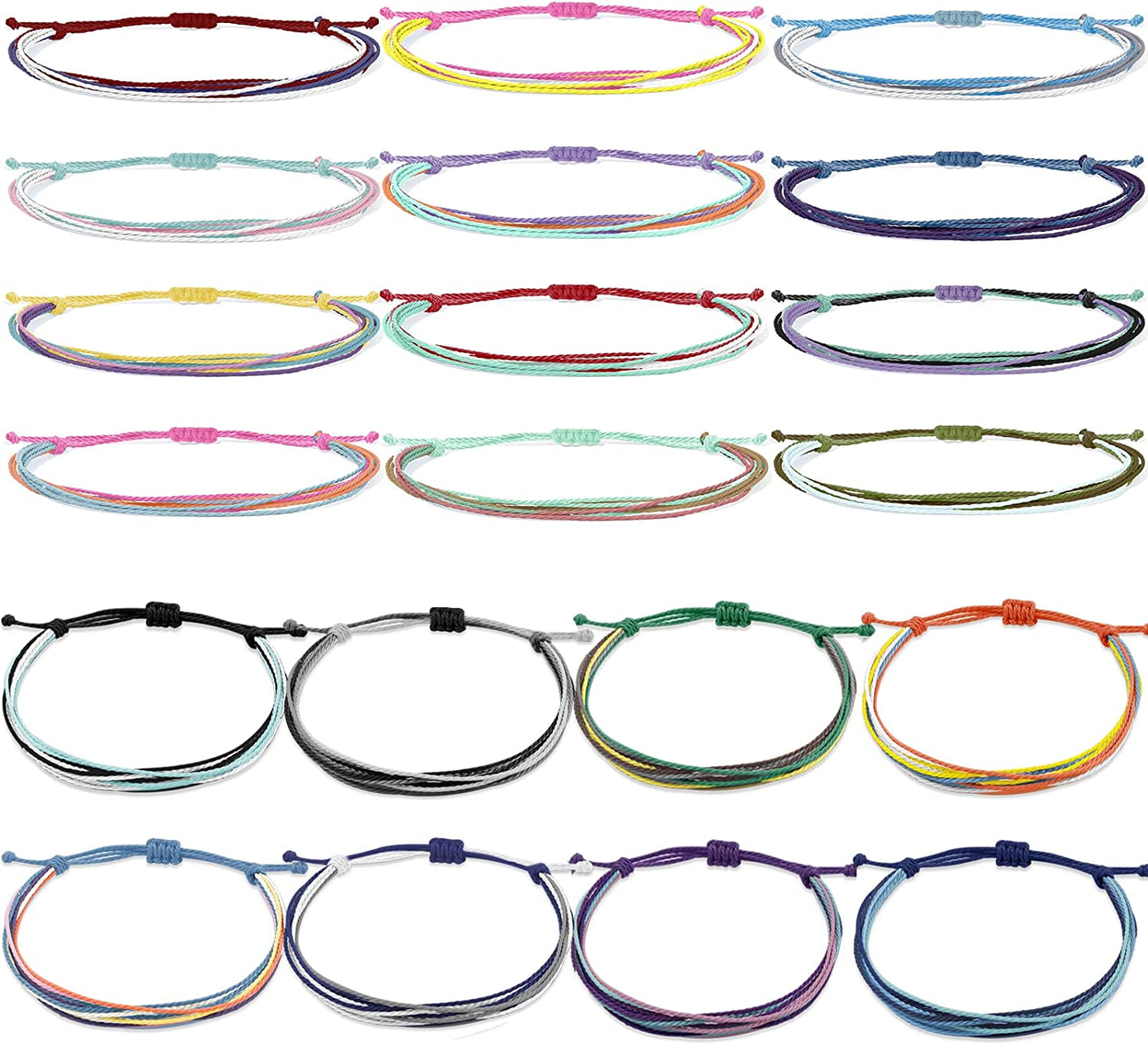 Choice of All String Bracelets for Teen Girls Boho Waterproof Bracelets Ankle Bracelets for Girls Christmas Gifts Wave Surfer Bracelets Summer Beach Anklets Apparel & Accessories > Jewelry > Anklets choice of all 20 pcs  