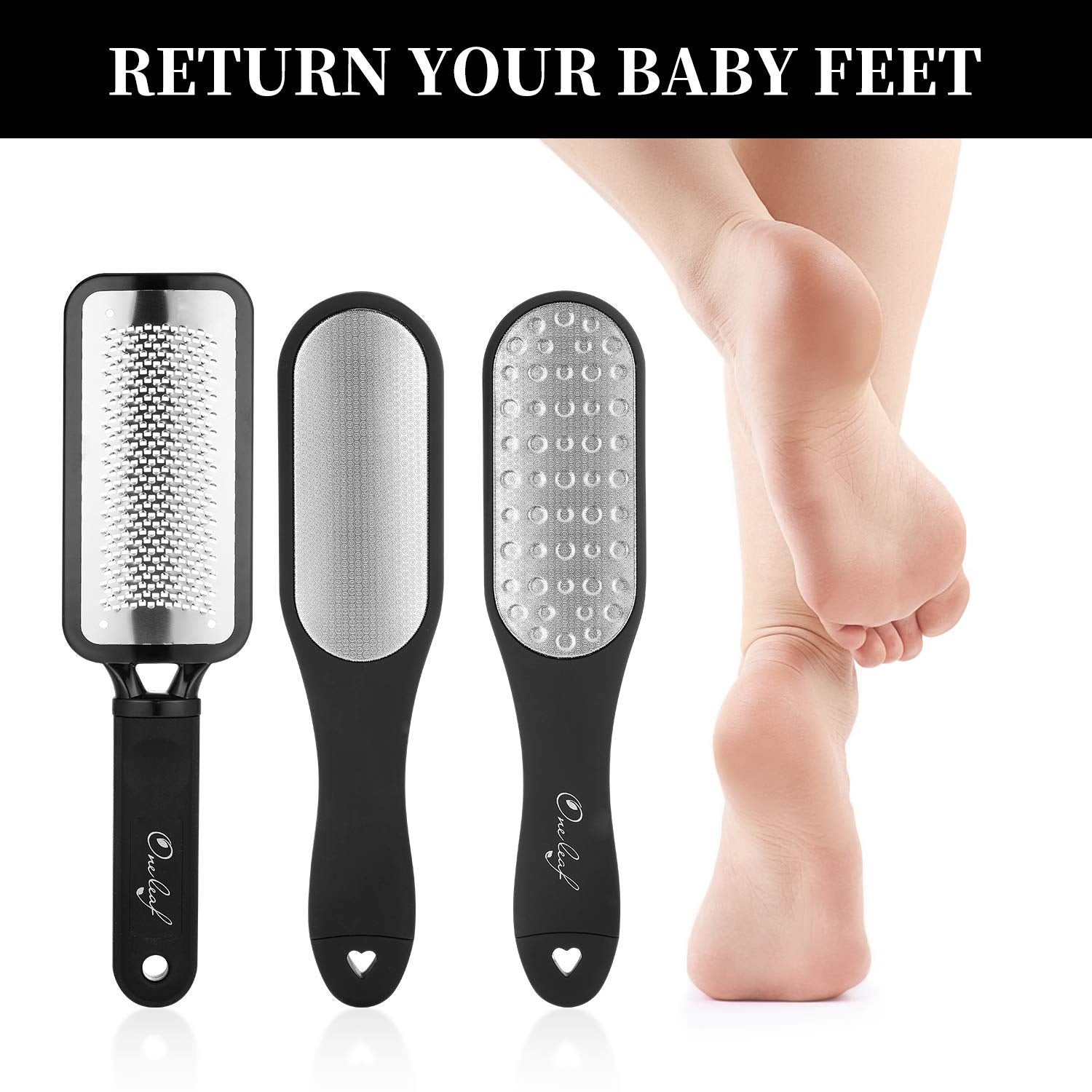 Oneleaf Colossal Pedicure Callus Remover and Double-Sided Foot Rasp Foot File, Foot Care Metal Surface Tool to Remove Hard Skin, for Wet and Dry Feet, Suigical Grade Stainless Steel File… Health & Beauty > Personal Care > Foot Care oneleaf   