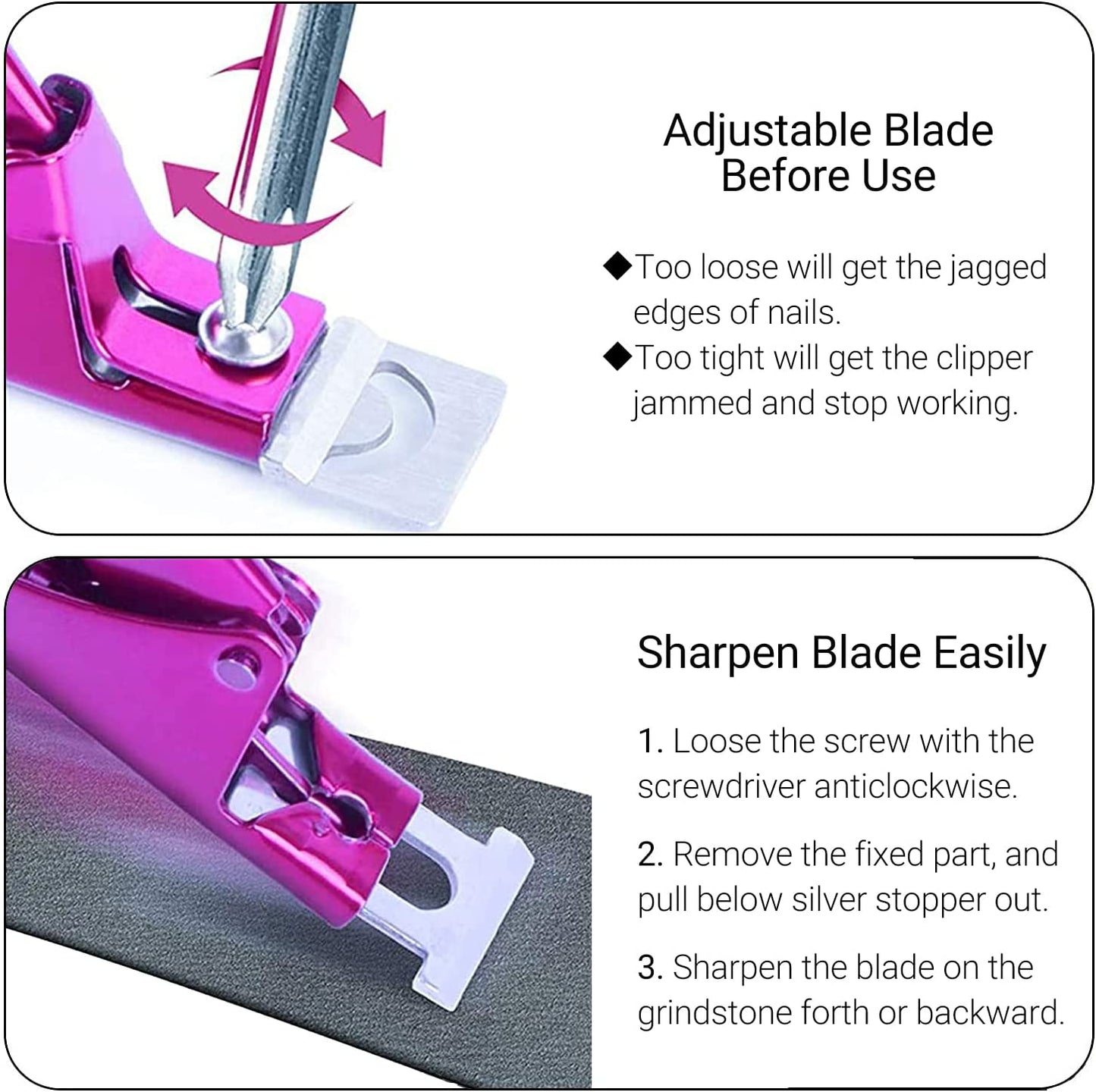Melodysusie Acrylic Nail Clippers, Professional Nail Clippers Cutters for Acrylic Nails Fake Nail Tips, Adjustable Stainless Nail Trimmer, Manicure Tool for Salon Home Nail Art, Purple Health & Beauty > Personal Care > Cosmetics > Cosmetic Tools > Nail Tools MelodySusie   