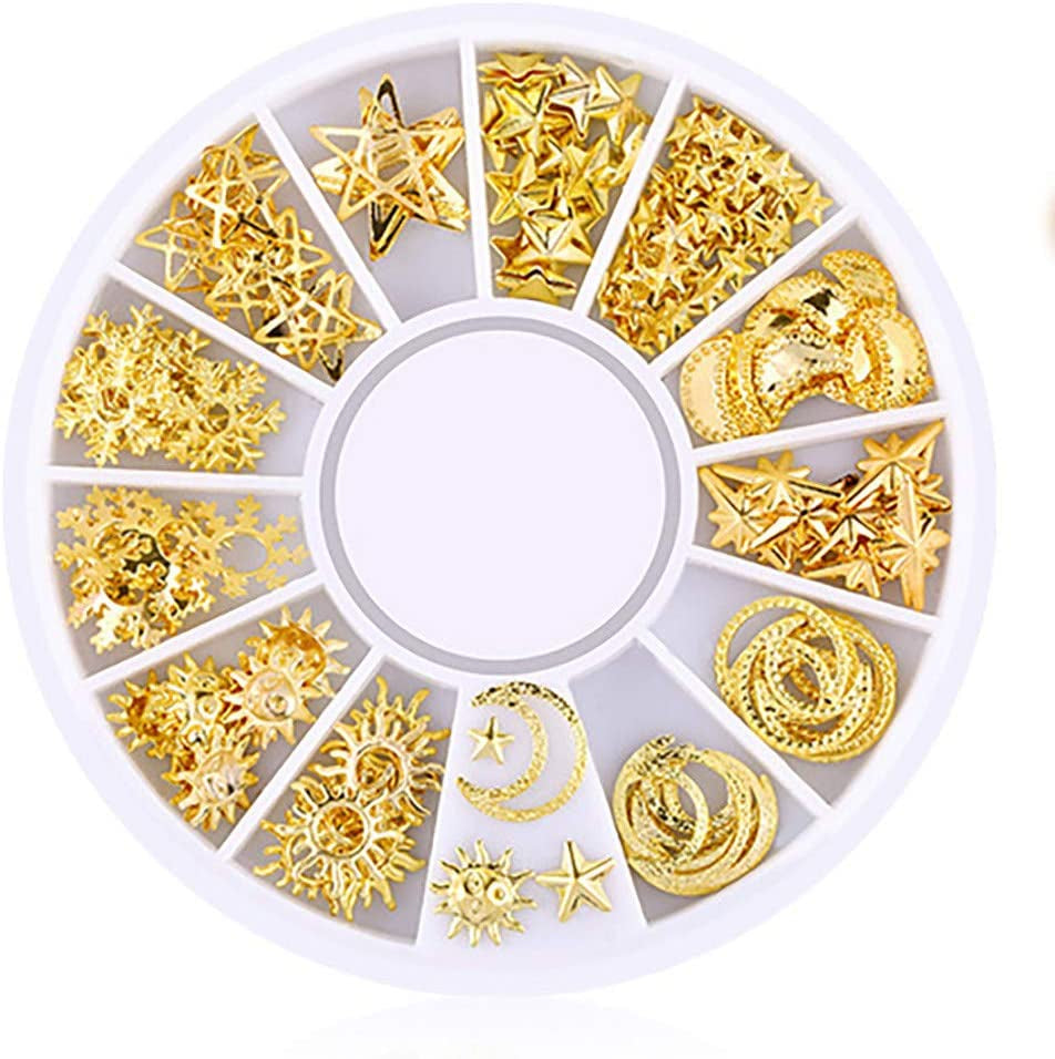 Ocean Nail Art Studs Gold Charms Summer Sea DIY Decoration Nail Art Sticker Tip Nail Sticker Sequins Colorful DIY Nail Art Decoration Tool (E) Health & Beauty > Personal Care > Cosmetics > Cosmetic Tools > Nail Tools LiPing D  