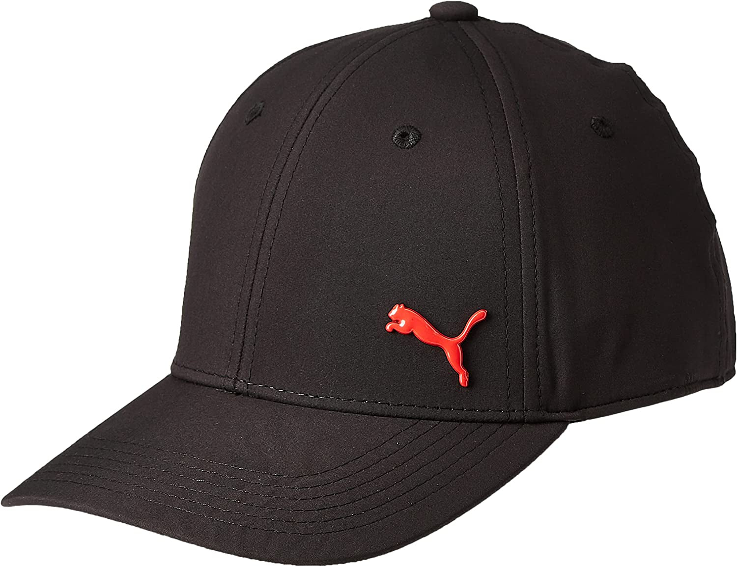 PUMA Evercat Stretch Fit Cap Apparel & Accessories > Clothing Accessories > Hats PUMA Black/Small Red Small-Medium 