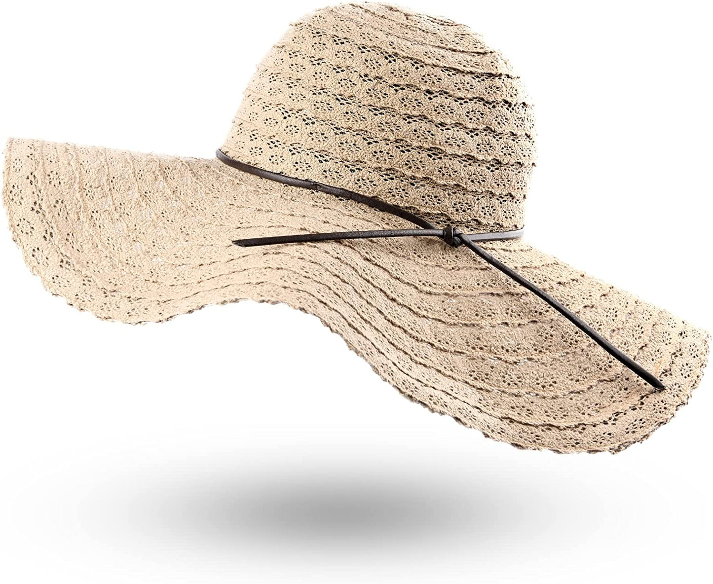 FURTALK Summer Beach Sun Hats for Women Wide Brim Foldable Floppy Travel Packable UPF Hat Apparel & Accessories > Clothing Accessories > Hats KYLIE MAX A-khaki Large 