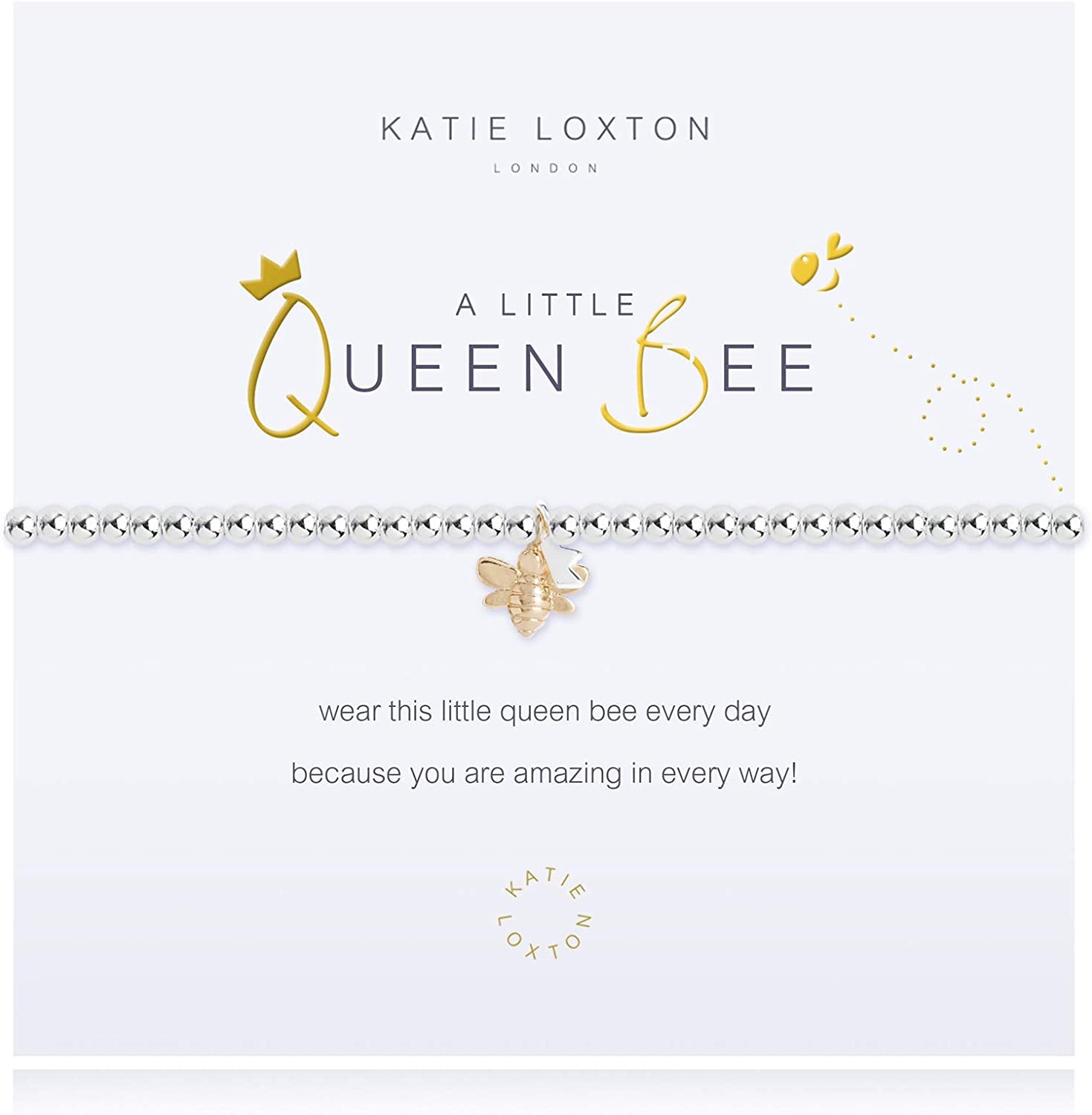 KATIE LOXTON a Little Animal Womens Stretch Adjustable Band Fashion Charm Bracelet Apparel & Accessories > Jewelry > Bracelets Katie Loxton Queen Bee  