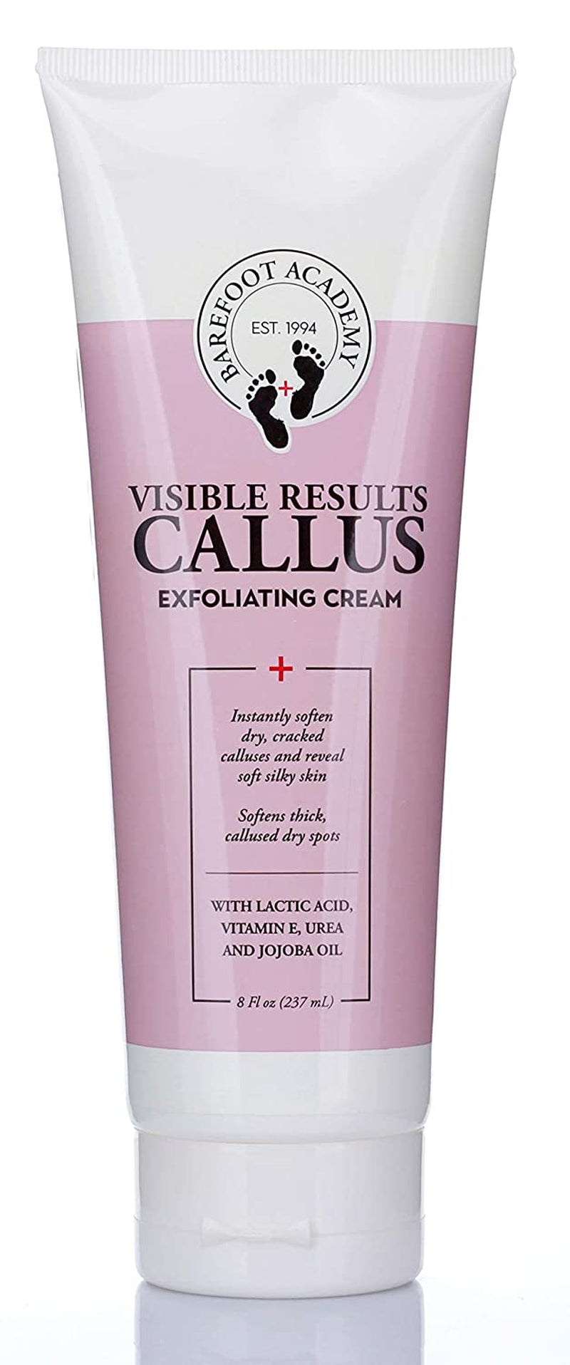 Barefoot Academy Heavy Duty Foot Care Scrub & Moisturizer Cream for Calluses, Dead Skin, Tough Heels, Cracked Heels, & Rough Spots on Feet, Skin Care for Feet, Large 8 Fl Oz (Cracked Heal Foot Cream) Health & Beauty > Personal Care > Foot Care Barefoot Academy Exfoliating Foot Cream  