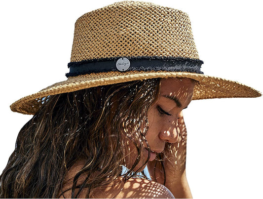 Hurley Women'S Straw Hat - Santa Rosa Lightweight Wide Brim Panama Straw Sun Hat Apparel & Accessories > Clothing Accessories > Hats Hurley   