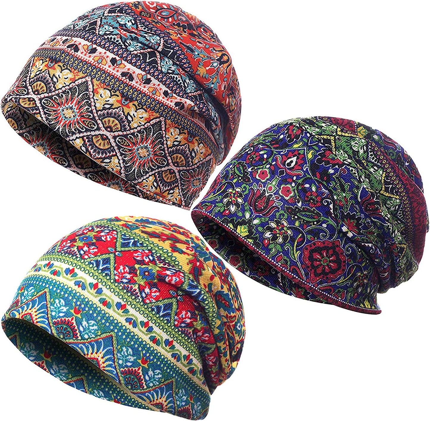 Kayier Women'S Baggy Casual Chemo Beanie Hats Headwear Caps Apparel & Accessories > Clothing Accessories > Headwear Kayier 3 Pack  