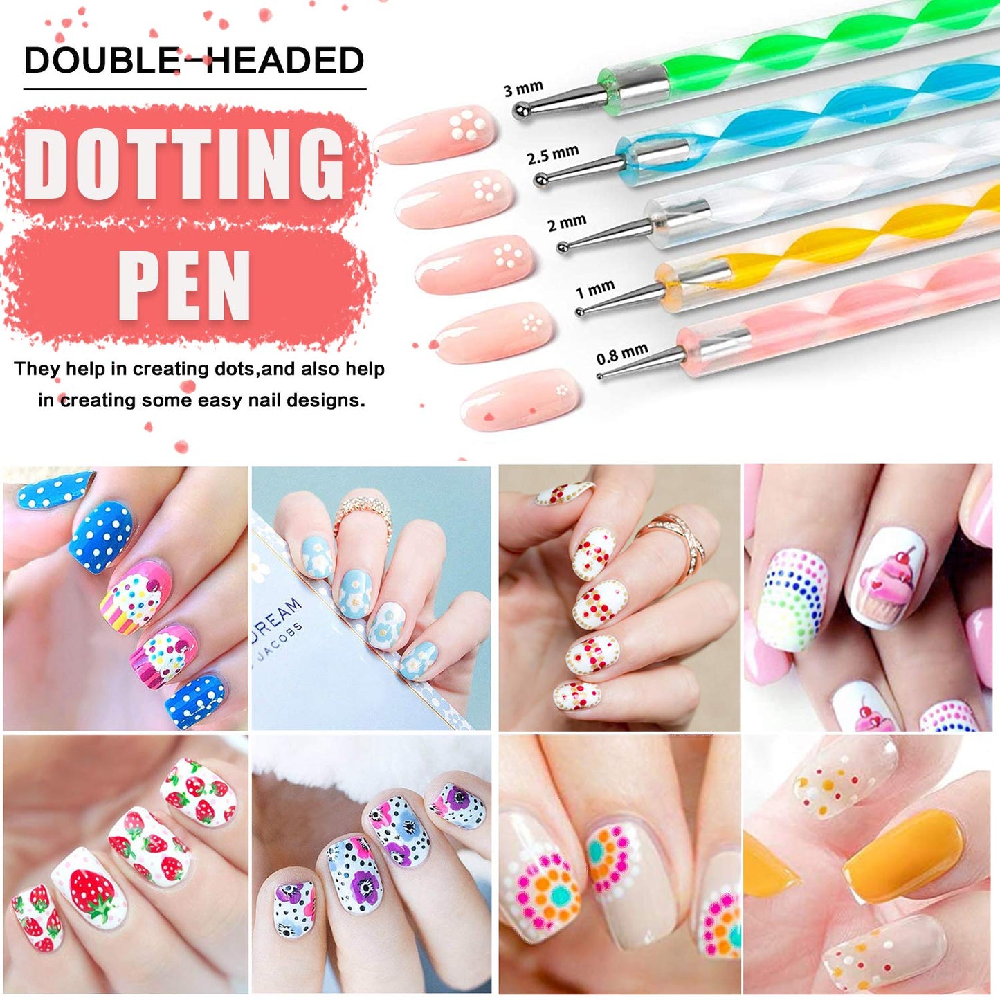 JOYJULY Nail Art Design Tools, 3D Nail Art Decorations Kit with Nail Art Brushes Dotting Tools Holographic Nail Art Stickers Nail Foil Tape Strips and Nails Art Rhinestones and Pick-Up Tweezers Health & Beauty > Personal Care > Cosmetics > Cosmetic Tools > Nail Tools JOYJULY   