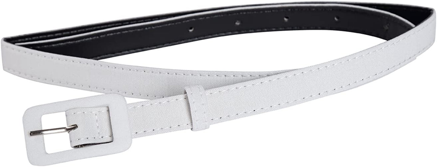 MUXXN Womens Belt- Solid Color Basic Belt for Casual Formal Dress or Jeans Apparel & Accessories > Clothing Accessories > Belts MUXXN White Large 