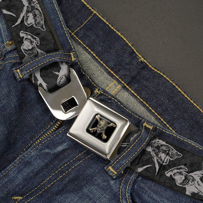 Buckle-Down Disney Belt, Seatbelt Buckle Belt, Pirates Ghost Sharks Black Grays, Mens Womens Kids Adjustable Apparel & Accessories > Clothing Accessories > Belts Buckle-Down   