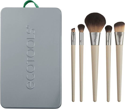 Ecotools Makeup Brush Set for Eyeshadow, Foundation, Blush, and Concealer with Bonus Storage Case, Start the Day Beautifully, Travel Friendly, 6 Piece Set Health & Beauty > Personal Care > Cosmetics > Cosmetic Tools > Makeup Tools EcoTools Start The Day Beautifully, 6PC  