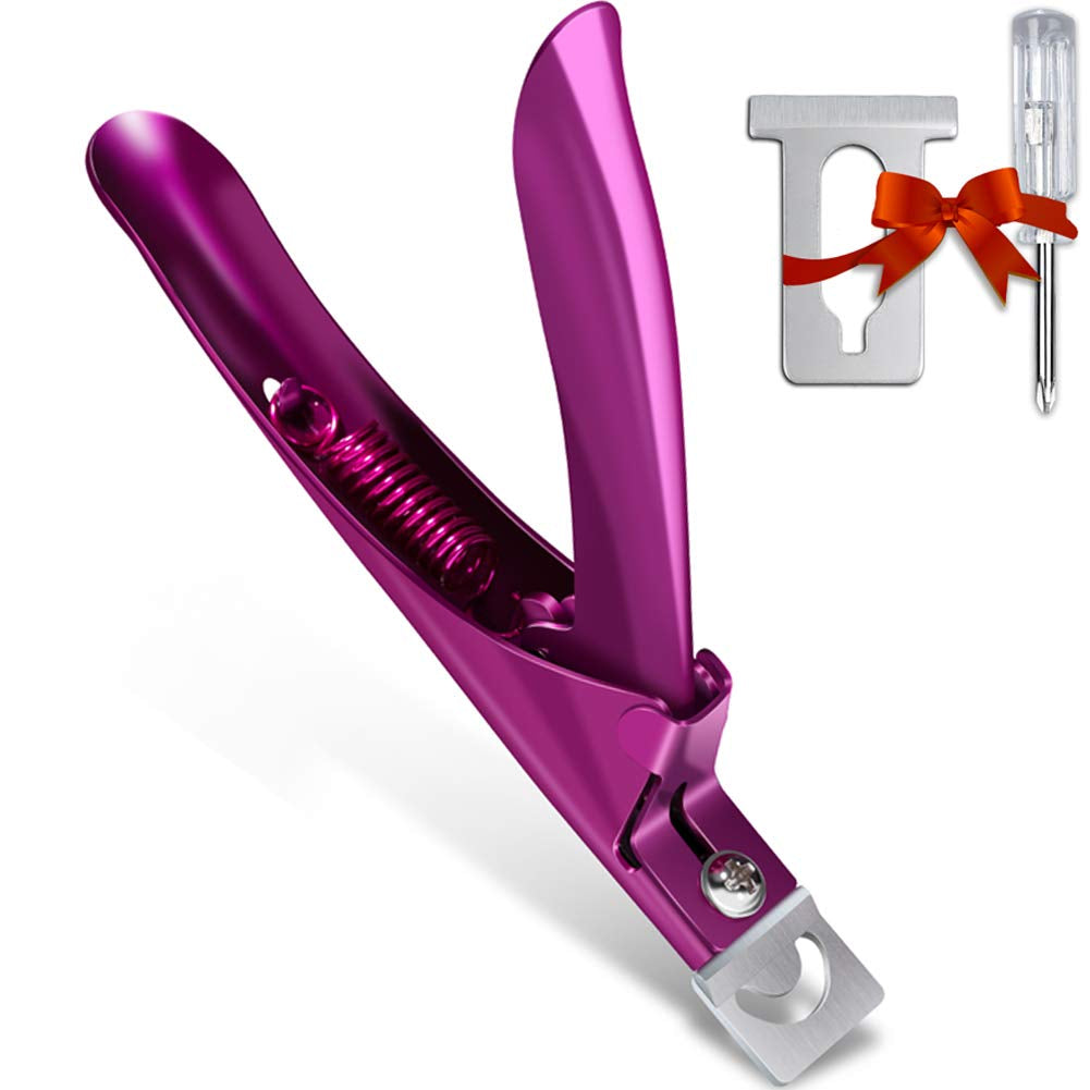 Nail Tip Clipper Edge Cutter Adjustable Stainless Steel False Artificial Acrylic Fake Trimmer Manicure Pedicure Sharp Rustproof Blade Clip Tool for Salon Home Art,Beauty Design DIY Use Rose Red Health & Beauty > Personal Care > Cosmetics > Cosmetic Tools > Nail Tools BELLEBOOST Metal Rose Red  