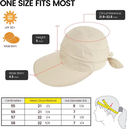 Simplicity Hats for Women UPF 50+ UV Sun Protective Convertible Beach Visor Hat Apparel & Accessories > Clothing Accessories > Hats Simplicity   
