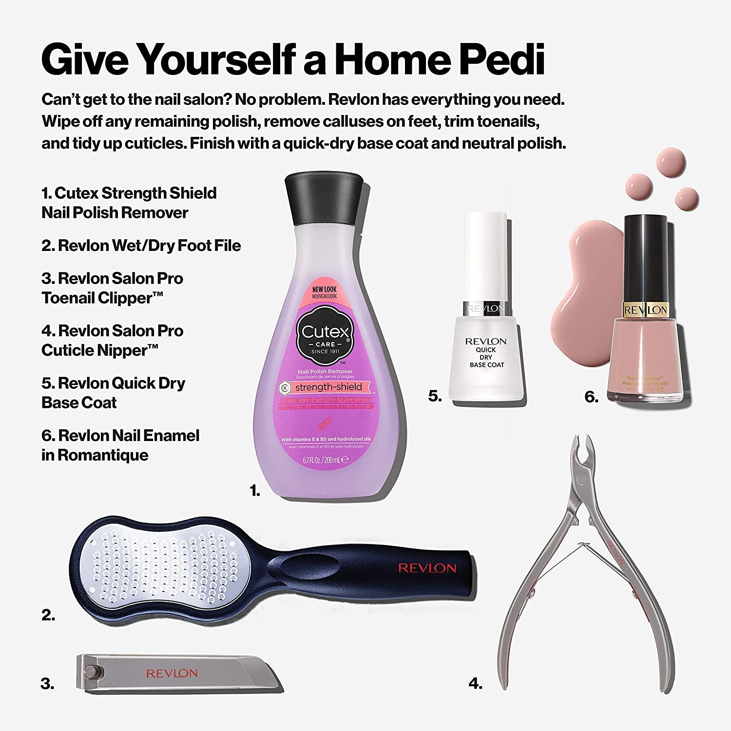 Pedicure Kit by Revlon, Pediexpert Foot File, Callus Remover & Nail Clipper, Nail Care Tools, Easy to Use, Stainless Steel, 3 Piece Set Health & Beauty > Personal Care > Foot Care REVLON   