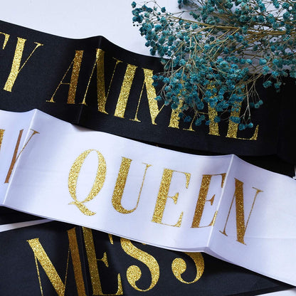Snogisa Birthday Gifts Sash Set Birthday Queen Women Birthday Party Supplies Fun Party Favors Decorations Apparel & Accessories > Clothing Accessories > Sashes Snogisa   
