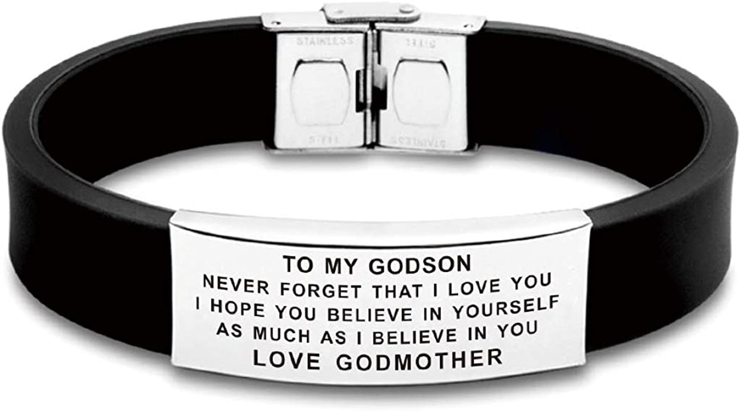 FALOGIJE to My Godson Goddaughter Gifts Bracelet Apparel & Accessories > Jewelry > Bracelets FALOGIJE Godson from Godmother-Hope You Believe  