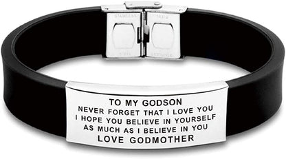 FALOGIJE to My Godson Goddaughter Gifts Bracelet Apparel & Accessories > Jewelry > Bracelets FALOGIJE Godson from Godmother-Hope You Believe  