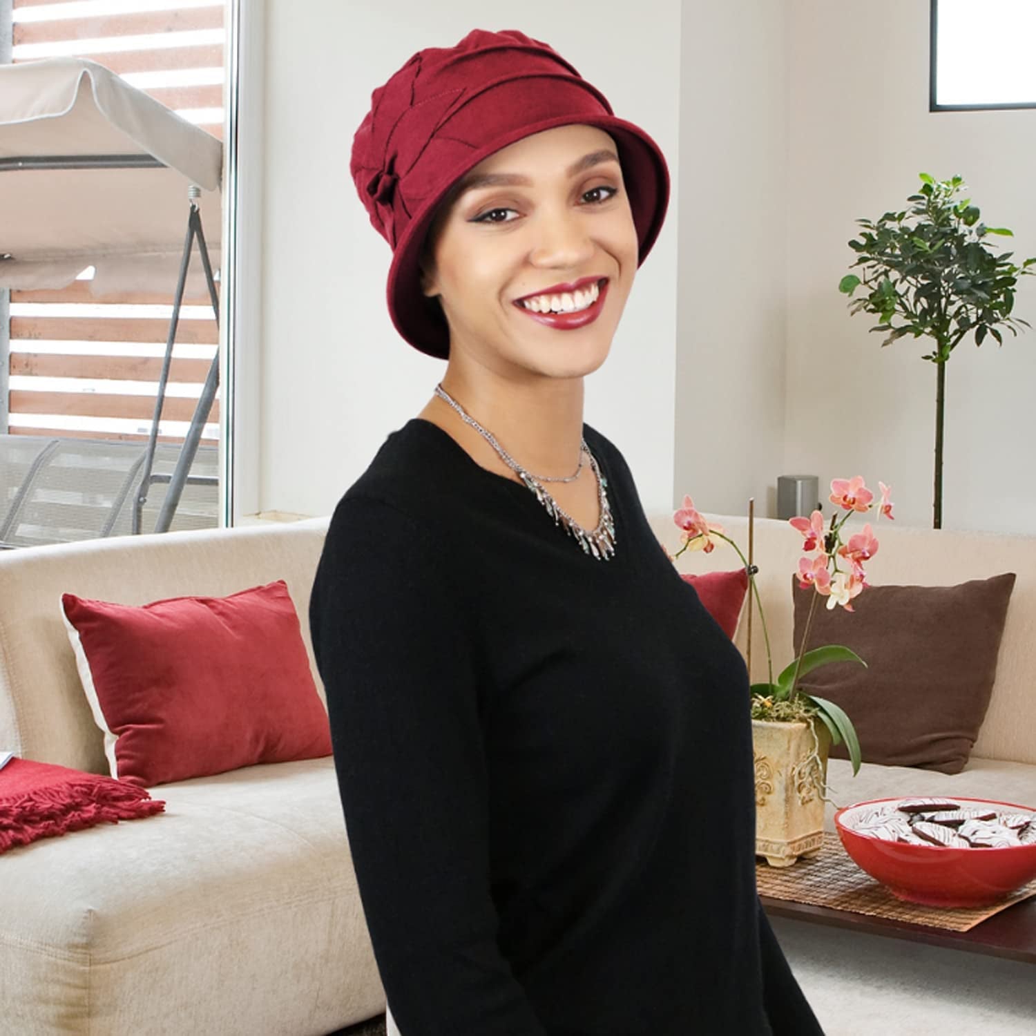 Hats Scarves & More Womens Hat Chemo Headwear Cancer Hat 50+ UPF Sun Protection Summer Seattle Chic Apparel & Accessories > Clothing Accessories > Headwear Hats Scarves & More   