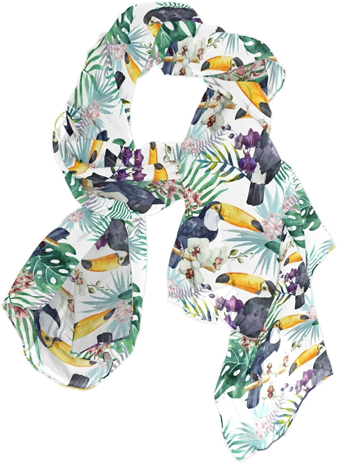 Women Long Silk Scarf, Satin Shawl Chiffon Large Stole Headscarf Sunscreen Wrap Apparel & Accessories > Clothing Accessories > Scarves & Shawls Oyihfvs Multi 6  