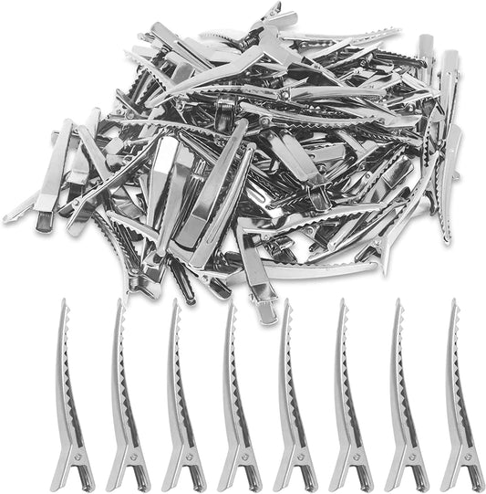 6Cm Silver Alligator Teeth Prongs Clips Holders for Hair Care, Arts & Crafts Projects, Dry Hanging Clothing, Office Paper Document Organization (100 Pieces) Health & Beauty > Personal Care > Hair Care Super Z Outlet   