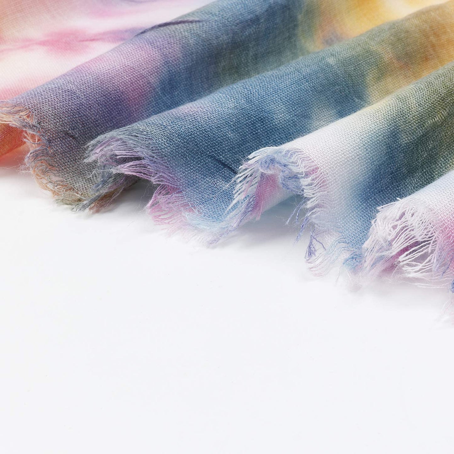GERINLY Tie Dye Scarf for Women Art Print Head Wrap Vibrant Summer Shawl Nice Hijab Turban Apparel & Accessories > Clothing Accessories > Scarves & Shawls GERINLY   