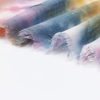 GERINLY Tie Dye Scarf for Women Art Print Head Wrap Vibrant Summer Shawl Nice Hijab Turban Apparel & Accessories > Clothing Accessories > Scarves & Shawls GERINLY   