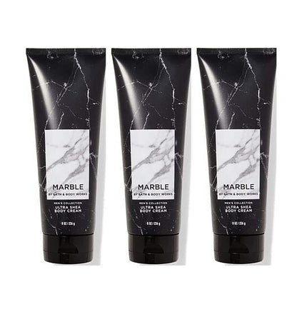 Bath and Body Works Marble for Men Signature Ultra Shea Body Cream 8 Fl Oz Pack of 3 (Marble) Health & Beauty > Personal Care > Cosmetics > Bath & Body Bath & Body Works Marble  