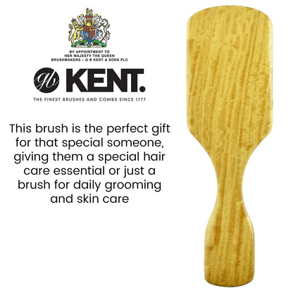 Kent OS11 Satinwood Rectangular Military Club Hair Brush and Facial Brush for Beard Care, Soft White Natural Boar Bristle Brush for Fine or Thinning Hair Mens Grooming, Hair Care, and Beard Brush Health & Beauty > Personal Care > Hair Care KENT   