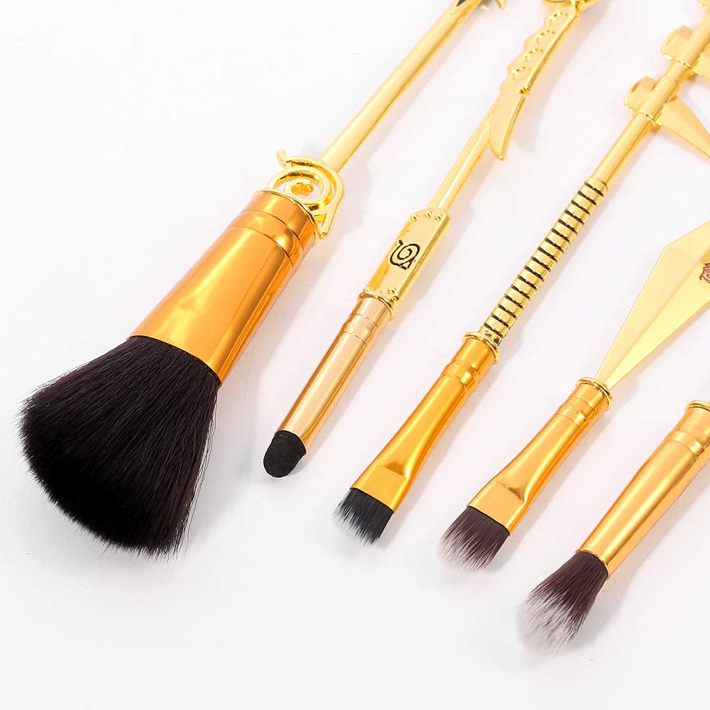 Makeup Brushes Set,Magic 5Pcs Cosmetic Brushes Wand Kit for Women Eye Shadow Eyeliner Blending Pencil Lip Foundation Brushes with Gift Bag,Bright Gold Health & Beauty > Personal Care > Cosmetics > Cosmetic Tools > Makeup Tools Van Billion   