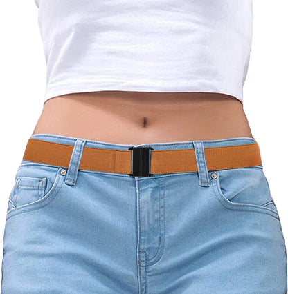 Women Invisible Belt, Comfortable Adjustable Stretch No Show Belt with Flat Buckle by SUOSDEY Apparel & Accessories > Clothing Accessories > Belts SUOSDEY 06-brown US Size:0-14 