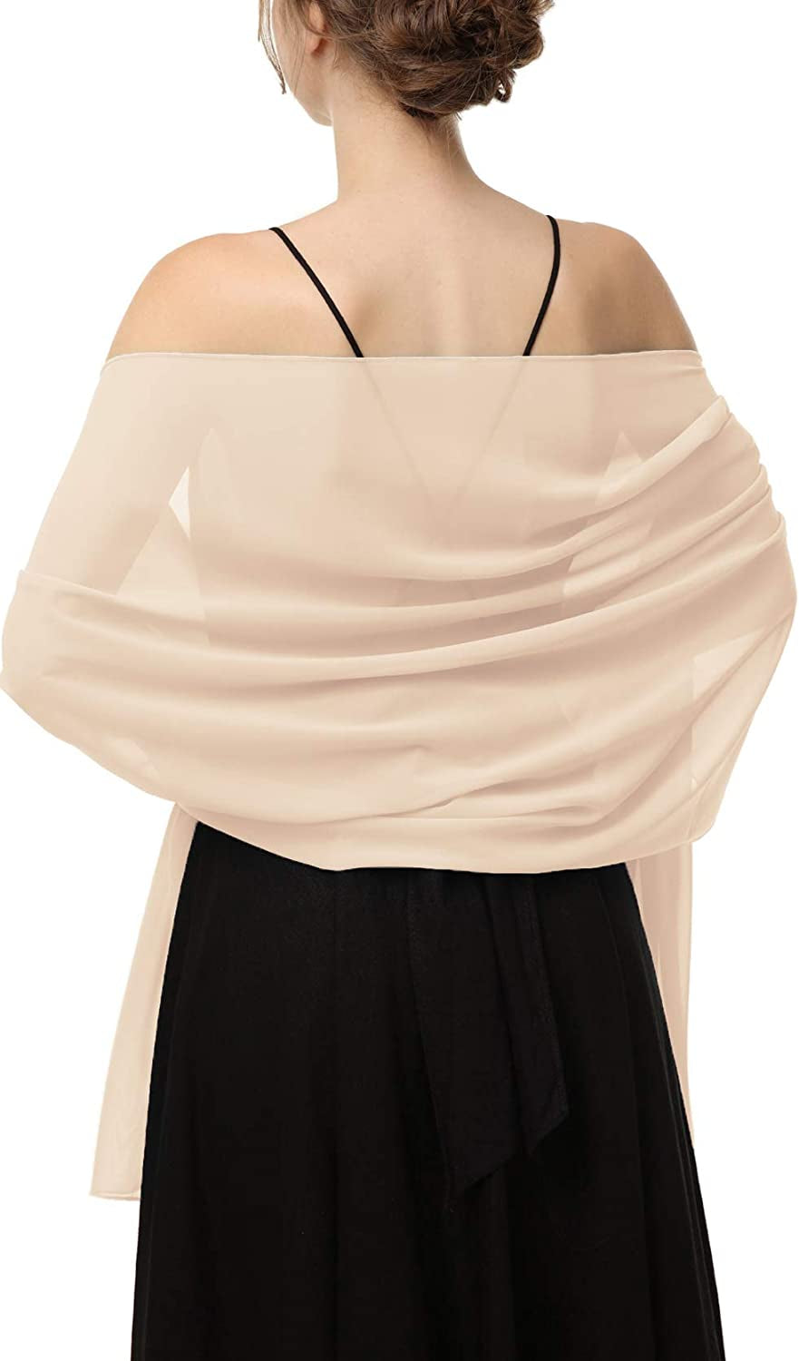 Chiffon Shawls Scarves Wraps for Bridal Wedding Party Evening Dress and Special Occasion Dresses Apparel & Accessories > Clothing Accessories > Scarves & Shawls Baoqiya Champagne Length(79") * Width(29") 