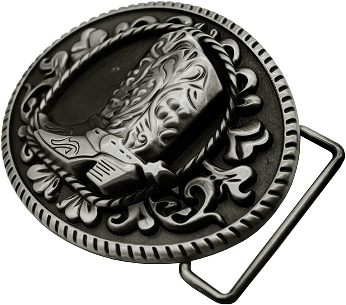 Moranse Religion Cross Cowboy Kneeling Prayer and Horse Design Belt Buckles Apparel & Accessories > Clothing Accessories > Belt Buckles Moranse   