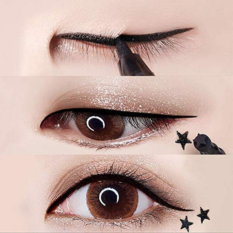 Fantexy Double-Headed Eyeliner Stamp, Eyeliner Pencil Pen with Eye Makeup Stamp, Waterproof, Double Sided & Long Lasting Seal Tattoo Makeup Tool Black No Smudge (Heart/Moon/Star/Flowers）Shape Stamp Pen 4 Pcs Health & Beauty > Personal Care > Cosmetics > Cosmetic Tools > Makeup Tools FANTEXY   