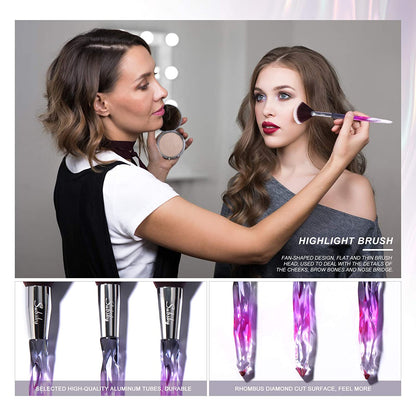 Subsky Makeup Brushes 22Pcs Sparkling Crystal Style Makeup Brushes Set with Makeup Tools, Include 4 Beauty Blenders, Makeup Bag and Brush C Leaner All in One Set Health & Beauty > Personal Care > Cosmetics > Cosmetic Tools > Makeup Tools Subsky   