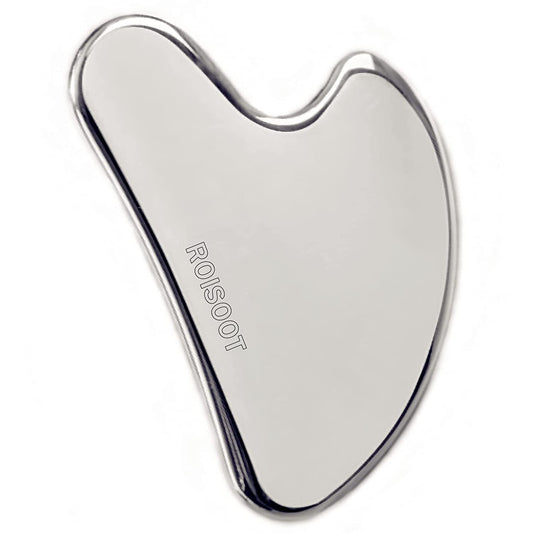 ROISOOT Upgrade Gua Sha Stainless Steel Tool for Face, Massage Scraper for Facial Skin Care (Metallic Luster) Health & Beauty > Personal Care > Cosmetics > Cosmetic Tools > Skin Care Tools ROISOOT Metallic Luster  