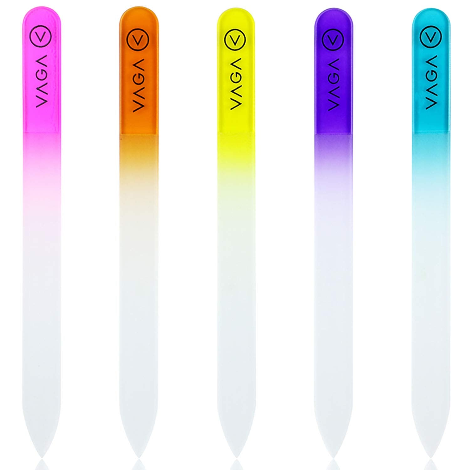 VAGA Glass Nail File Acrylic Nail Kit Ladies Night Has 9 Professional Manicure Pedicure Kit Crystal Glass Nail Files Set in a Case. Crystal Nail Strengthener Fingernail Tool Kit Are a Perfect Gift Health & Beauty > Personal Care > Cosmetics > Cosmetic Tools > Nail Tools VAGA RAINBOW  