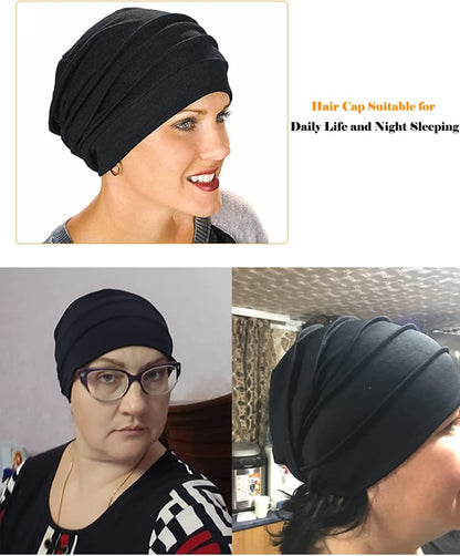 Pleated Chemo Cotton Turban Hat Alopecia Headwear Bald Head Cap for Cancer Covers Women Scarf Apparel & Accessories > Clothing Accessories > Headwear Harewom   