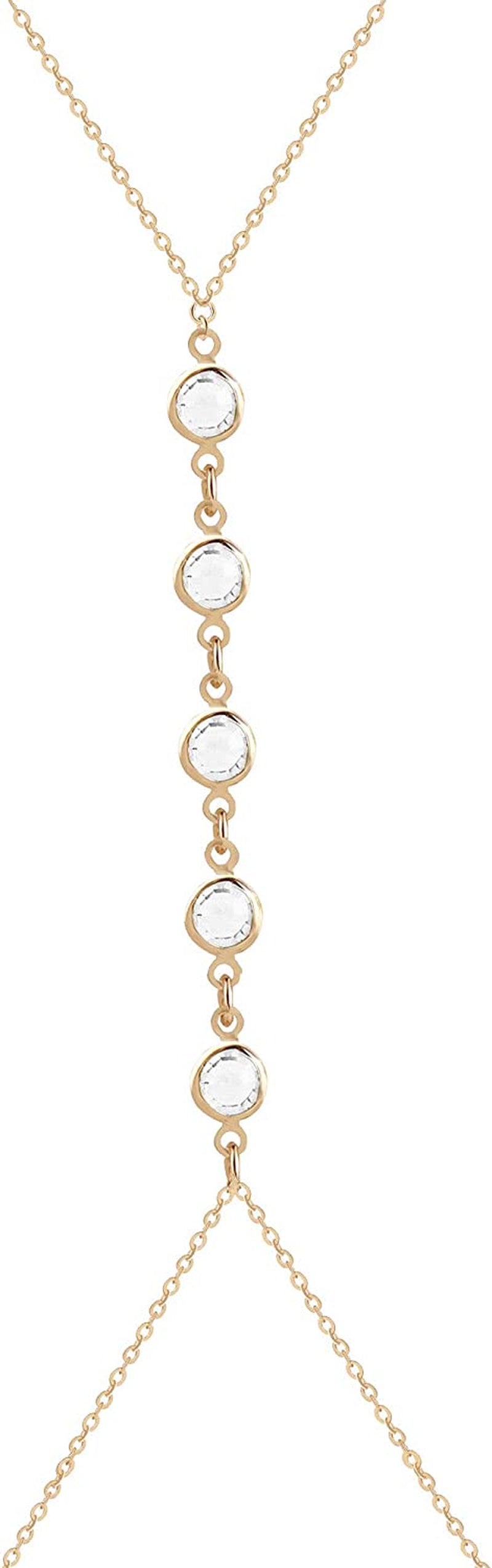 Gold Body Chain for Women, Sexy Simple Bikini Body Chain Apparel & Accessories > Jewelry > Body Jewelry ShinShang CLEAR  