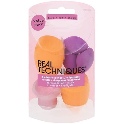 Real Techniques Miracle Complexion Assorted Beauty Sponges Makeup Blender, for Blending & Sculpting, Full Coverage, Professional Makeup Tool, Cruelty Free, Vegan, Latex Free, 6 Piece Sponge Set Health & Beauty > Personal Care > Cosmetics > Cosmetic Tools > Makeup Tools Real Techniques 6 Miracle Sponges  