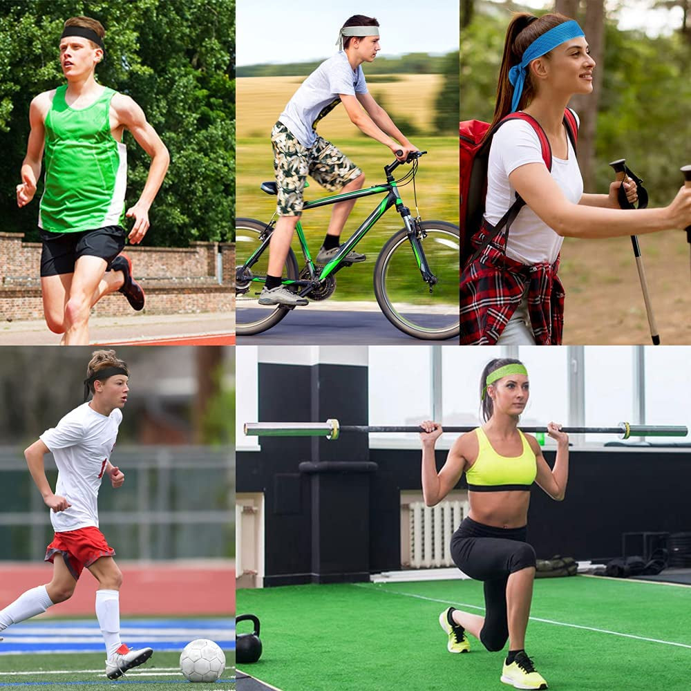 Instant Chill Head Tie Cooling Headbands for Men Women Moisture Wicking Headband Have Cooling Effect Apparel & Accessories > Clothing Accessories > Bandanas & Headties QING   