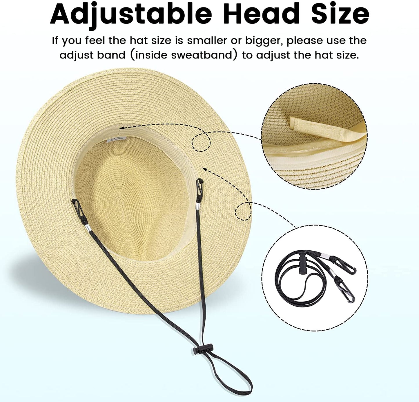 Simplicity Mens Women'S Wide Brim Straw Panama Sun Hat Apparel & Accessories > Clothing Accessories > Hats Simplicity   