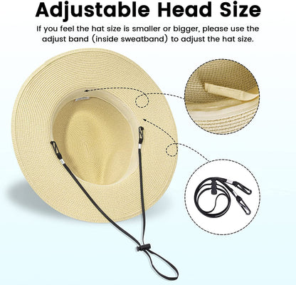 Simplicity Mens Women'S Wide Brim Straw Panama Sun Hat Apparel & Accessories > Clothing Accessories > Hats Simplicity   