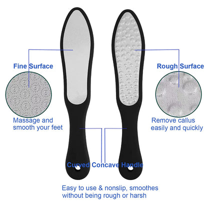 Foot Rasp Foot Files Callus Remover - Professional Foot Care Pedicure Stainless Steel File to Removes Hard Skin(Double-Sided Pointed) Health & Beauty > Personal Care > Foot Care Fanzbike   