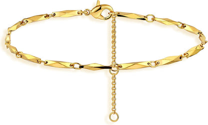 OSIANA 18K Gold Snake Chain Anklet – 1.3Mm Thin, Dainty, Gold Plated Copper Jewelry for Women & Men with Lobster Clasp Apparel & Accessories > Jewelry > Anklets OSIANA Lace Diamond Anklet  