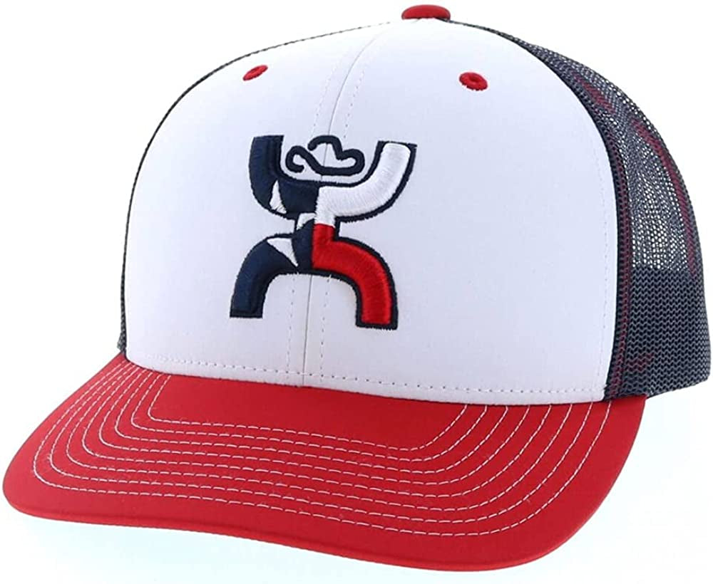 HOOEY Texican Trucker Cap White/Red/Blue Apparel & Accessories > Clothing Accessories > Hats HOOEY   