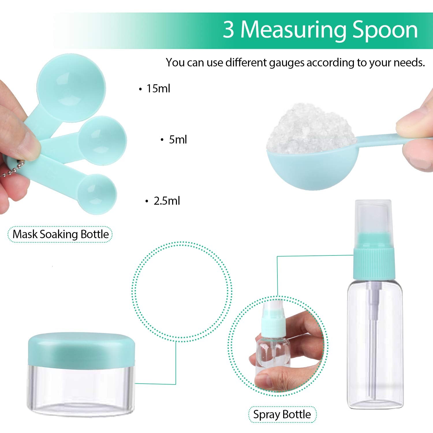 Face Mask Mixing Bowl Set, Facial Mask Mixing Tool Kit with Plastic Mask Bowl Silicone Mask Brushes Measuring Cup Stick Spatulas Facial Sponge (10PCS) Health & Beauty > Personal Care > Cosmetics > Cosmetic Tools > Skin Care Tools fenshine   